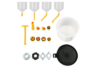 15-Piece Car Radiator Coolant Refill Funnel Kit - Option for Two Kits