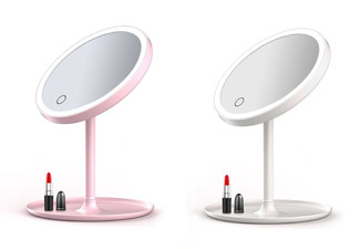 Chargeable Makeup Mirror with Three Colour Lights - Two Colours Available