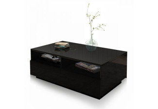 Four-Drawer Black Gloss Coffee Table