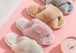 Plush Slippers - Three Sizes & Four Colours Available