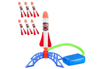 Kids Outdoor Foam Rocket Launcher Stomp Toy