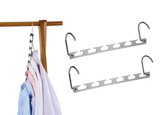 Two-Pack of Closet Hanging Space Savers - Option for Four or Six-Pack Available