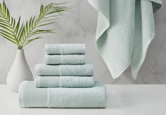 Six-Piece Cloud Linen Retreat Cotton Tencel Towel Set - Five Colours Available