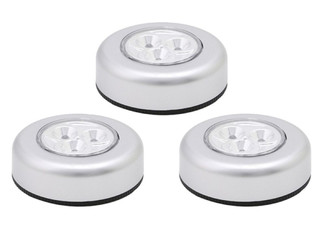 Three-Pack of Touch-Activating LED Spotlights - Option for Six-Pack
