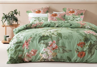 Florabella Duvet Cover Set - Available in Four Sizes, Filled Cushion & Option for European Pillowcase