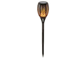 Four-Pack of Solar-Powered Outdoor Flame Style LED Lights