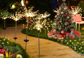 Solar-Powered Garden Firework Light - Three LED Options & Three Colours Available