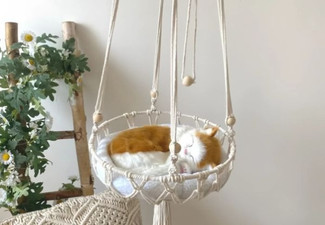 Hand Woven Cotton Cat Hammock