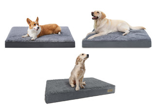 Egg-Crate Foam Dog Bed with Removable Washable Cover - Available in Three Sizes