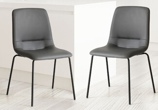 Levede Four-Piece Stackable Dining Chair - Available in Two Colours & Option for Eight-Piece