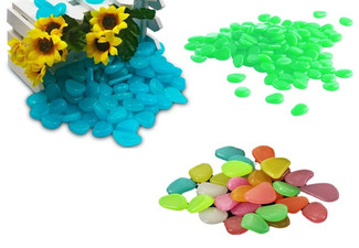 Glow in The Dark Luminous Garden Pebbles - Available in Four Colours & Five Options