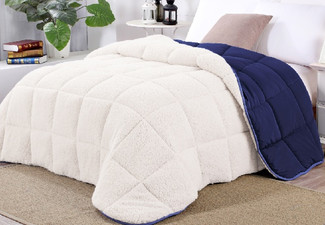 Ramesses Fleece Reversible Comforter Set - Three Sizes & Four Colours Available
