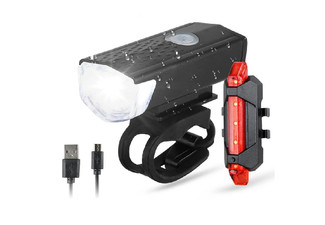 Rechargeable Bike Front & Rear Light Set - Option for Two Sets