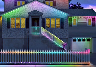 Permanent Outdoor Christmas Eave String Lights - Two Options Available