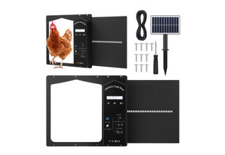 Petscene Solar Automatic Chicken Coop Door with Three Control Modes