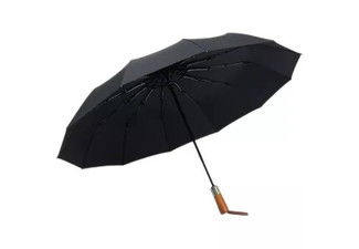 Wooden Handle Automatic Umbrella
