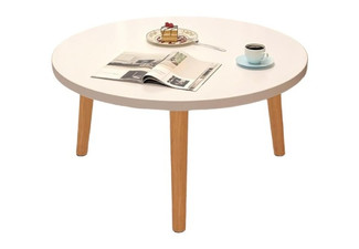 Round Wooden Tatami Tea Table