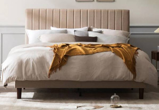 Zinus Premium Upholstered Bed Frame