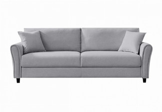 Cozza Light Grey Linen Lounge Sofa