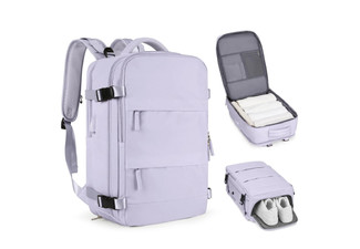 Travel Backpack with Shoe Compartment - Eight Colours Available