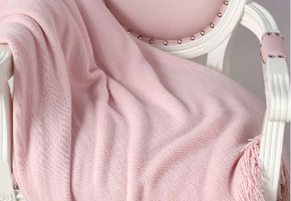 Warm Cozy Knitted Throw Blanket Pink 130cm X 200cm - Available in Three Styles