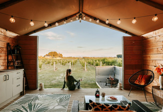 Two-Night Luxury Hawkes Bay Glamping Experience for Two incl. Two Bottles of Wine, Cheese Board & Late Check-Out - Option for Three Night Stay - Valid from the 1st of June 2024