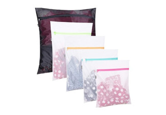 Set of Five Mesh Laundry Bags - Option for Two Sets