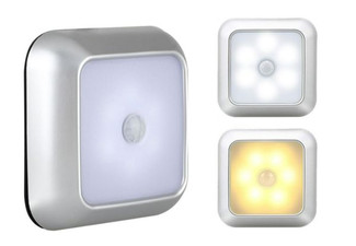 Two-Pack LED Motion Sensor Night Lights - Available in Two Colours & Option for Four-Pack