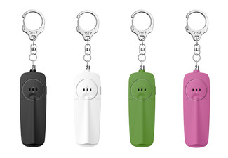 130dB Personal Alarm Keychain with LED Light - Seven Colours Available