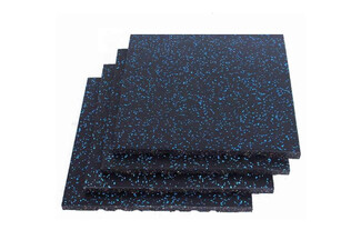 Four-Pack Interlocking Rubber Gym Floor Mat