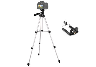 Telescopic Camera Tripod with Phone Holder - Option for Two-Pack