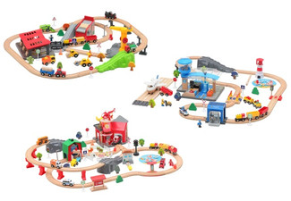 Wooden Train Tracks & Train Set - Three Options Available
