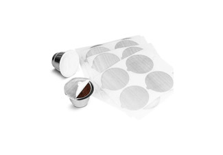 100-Piece Coffee Capsule Foil Lid Compatible with Refillable Nespresso Capsule