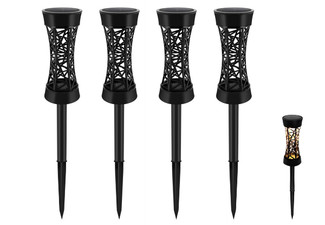 Four-Piece Solar Pathway Lights Set - Option for Two Sets