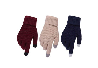 Unisex Warm Winter Touch Screen Gloves - Nine Colours Available