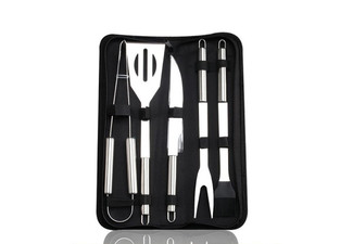 Five-Piece Stainless Steel BBQ Set