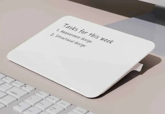 Glass Desktop Whiteboard with Marker & Eraser - Available in Two Sizes, Two Colours & Option for Two-Pack