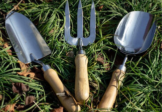 Three-Piece Stainless Steel Gardening Tool Set