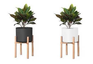 Modern Flower Pot with Display Rack - Two Colours Available