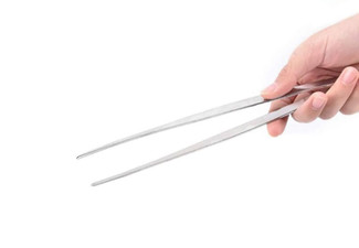 30cm Stainless Steel Tweezer Style Tong - Option for Two-Pack
