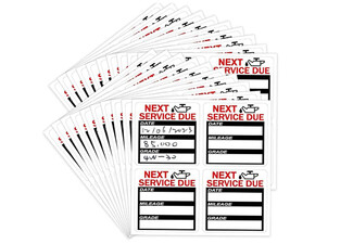 120-Piece Car Oil Change Reminder Sticker