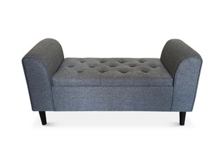 Hollis Linen Ottoman Bench