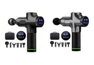 30-Speed Deep Tissue Massage Gun with Six Heads - Available in Two Colours