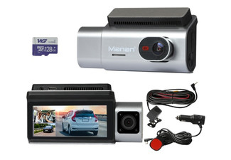 Manan 4K Wi-Fi GPS Front & Rear Dash Camera with 128G Card