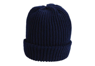 Men's Dark Blue Warm Winter Hat