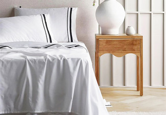 Renee Taylor Cloud 1000TC Egyptian Cotton Sheet Set - Available in Two Colours, Four Sizes & Option for Extra European Pillowcase