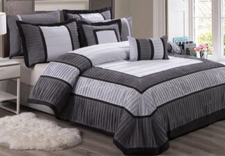 7pcs Liveinstyle Oversized Pleated Comforter Set - Available in Three Sizes