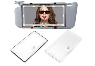 Car Sun Visor LED Makeup Vanity Mirror - Option for Two Colours