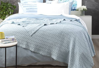 Lexico Waffle Cotton Blanket - Available in Four Colours & Three Sizes