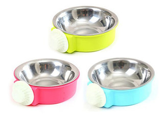 Two-Pack of Pet Bowls for Crate- Two Colour Options Available